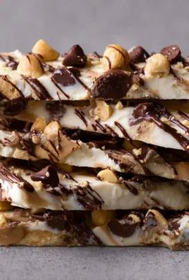 Chunky Monkey Frozen Yogurt Bark with bananas and chocolate
