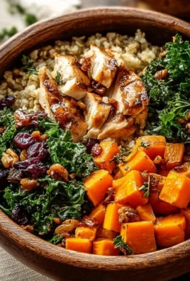 A delicious winter harvest dinner bowl filled with seasonal vegetables and grains.