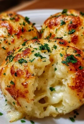 Delicious easy garlic cheese bombs ready to serve as a tasty snack