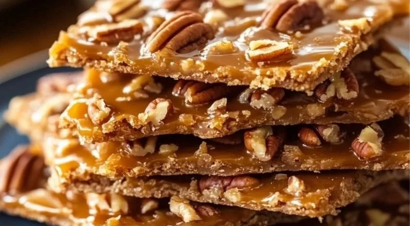 Pecan pie bark made with chocolate and pecans, a delicious dessert treat.
