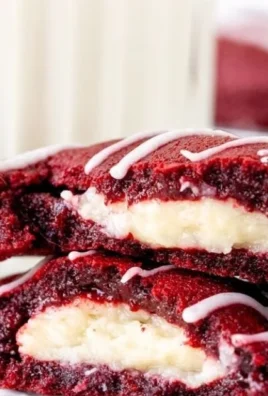 Delicious Red Velvet Cheesecake Cookies on a plate