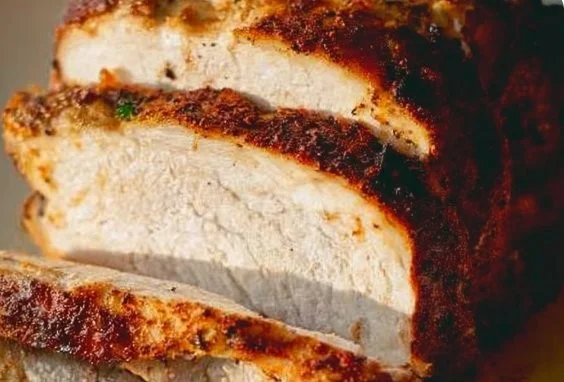 Juicy slow cooker turkey breast served with herbs and sides