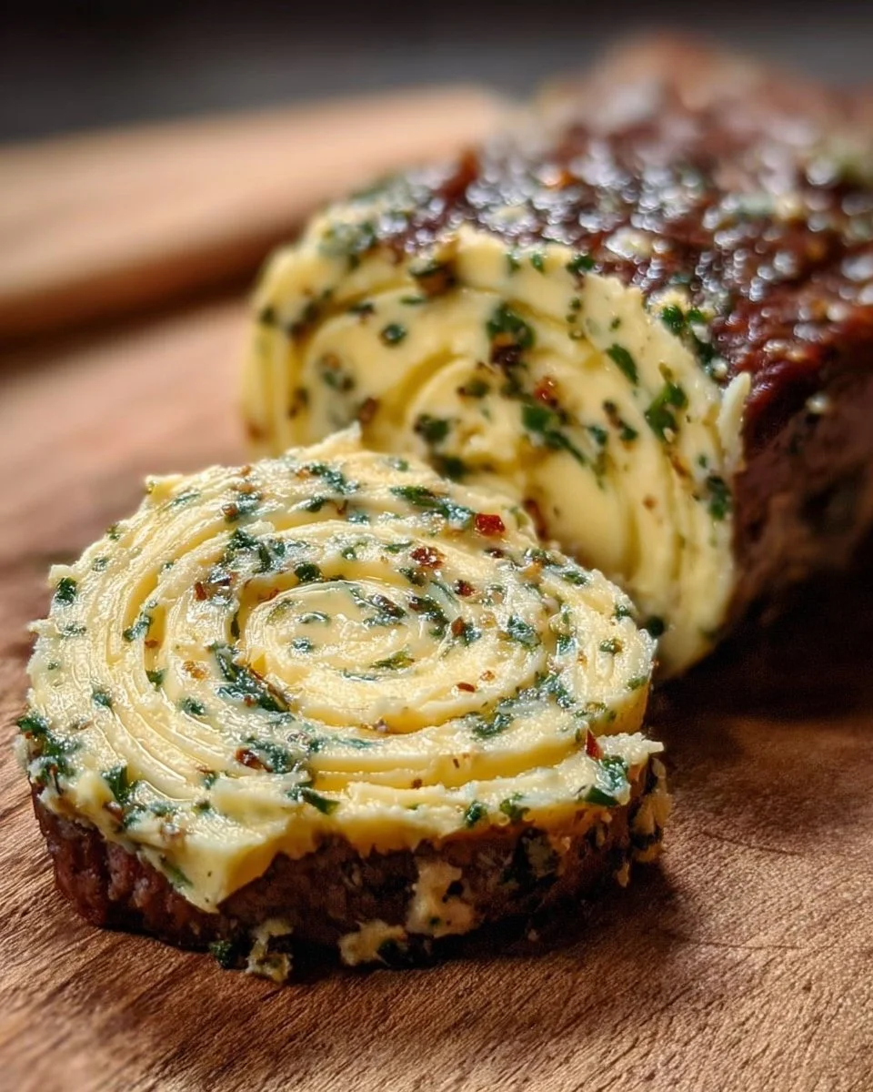 Delicious Ultimate Cowboy Butter served on grilled steak