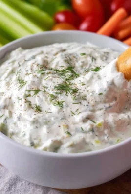 Delicious homemade veggie dip served with fresh vegetables
